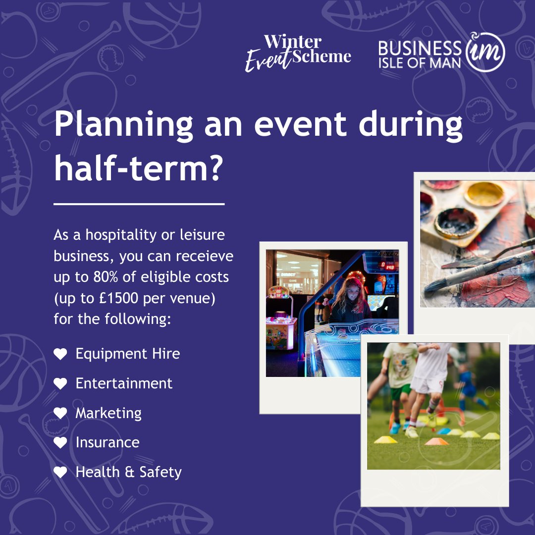Are you a venue planning half-term events? 🎉

The Winter Event Scheme offers up to £1,500 (up to 80% of eligible costs) to help hospitality and leisure venues host events —perfect for half-term activities!

Find out more and apply here: ow.ly/7ERl50UXUHz