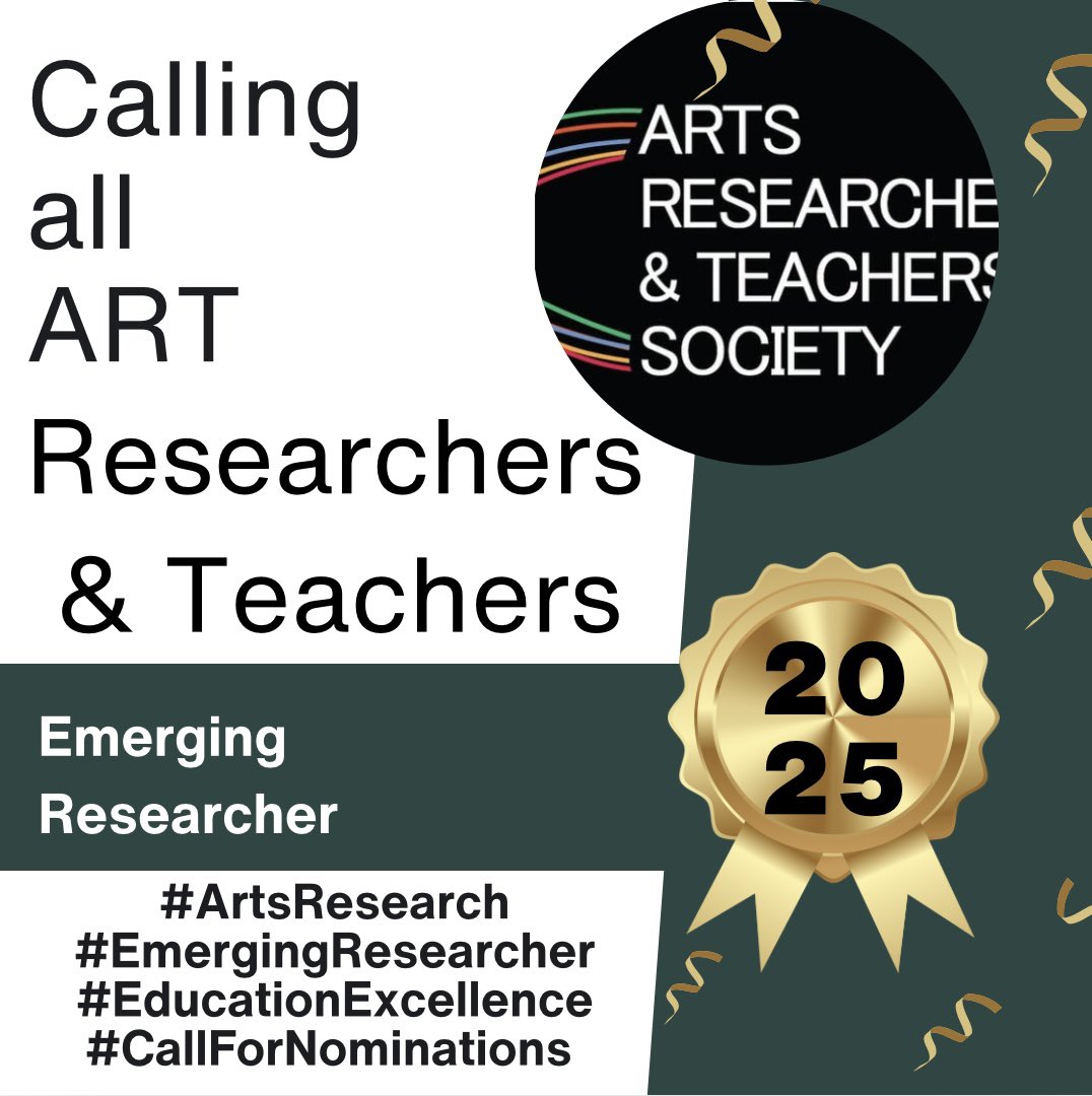 Know someone making innovative contributions to the field? Nominate scholars in arts education research in the early stages of their careers (less than 10 years)!

🔗 docs.google.com/forms/d/e/1FAI…
📅 Deadline: Feb. 17

#ArtsEducation #EmergingResearcher #CACS