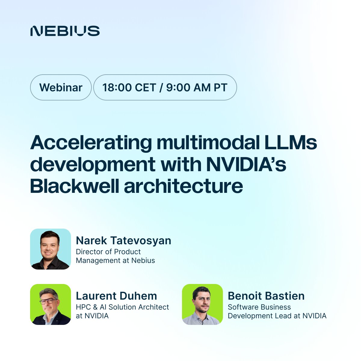NVIDIA Blackwell architecture redefines generative AI and accelerated computing with unmatched performance, efficiency and scale.

Nebius is adding @NVIDIA GB200 NVL72 and NVIDIA HGX™ B200 to its AI Cloud soon, clusters are being deployed in the data centers in the United States