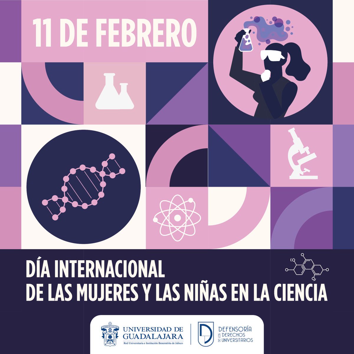🔬✨ 11 de febrero | Día Internacional de las Mujeres y las Niñas en la Ciencia.
Celebramos el talento de las mujeres y niñas en la ciencia, reafirmando nuestro compromiso con la equidad de género en la academia y el acceso al conocimiento. 🌎📚