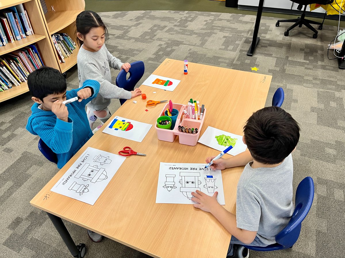 MeyerLib_SD735's tweet image. K students have been reading books nominated for the @monarchaward since we returned from winter break. Recently after reading a book about a fire hydrant named &quot;Lou,&quot; they all made their own Lou crafts!