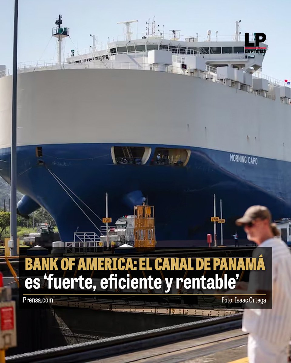 El Bank of America destacó que desde que Panamá asumió el control total del Canal en 1999, la Autoridad del Canal de Panamá (ACP) ha logrado un crecimiento significativo.
Sección auspiciada por la <a href="/camaramaritima/">Cámara Marítima</a> prensa.com/economia/bank-… a través de <a href="/prensacom/">La Prensa Panamá</a>