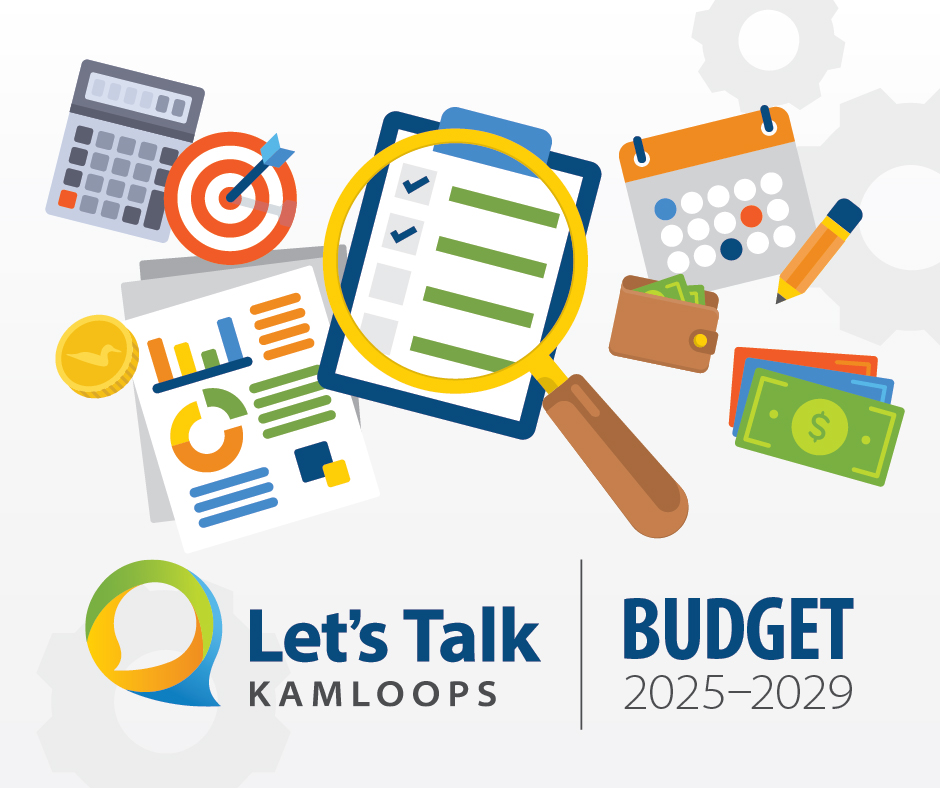 City Budget Information Session 
Join us to learn about supplemental budget items and share your input.
📅 Thursday, February 13, 2025
🕕 6:00–8:00 pm
📍 Sports Centre Lounge, McArthur Island Sport and Event Centre
🔗Learn more: letstalk.kamloops.ca/budget2025
#Budget2025 #Kamloops