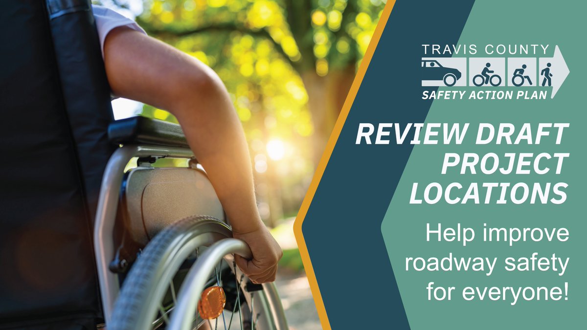 Travis County and its partner cities are developing a Safety Action Plan to reduce fatal and serious injury crashes for all road users, and they want your help evaluating the draft SS4A project locations! Share your comments now through March 7 at TCTXSafeStreets4All.com.