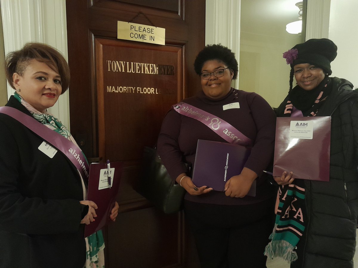It's Memory Day at the Missouri State Capitol and our advocates are busy meeting with local legislators asking them to make funding Alzheimer's and dementia services a legislative priority in the state.