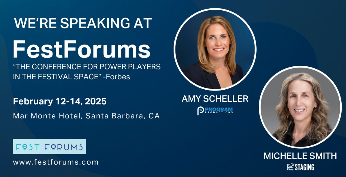 ProgramProd's tweet image. Gain a better understanding of production and operational workflow from expert panelists at @FestForums, moderated by our own Amy Scheller and featuring Rhino Staging’s Michelle Smith!

A range of topics will be covered, including safety, liability, training, and recruitment.
