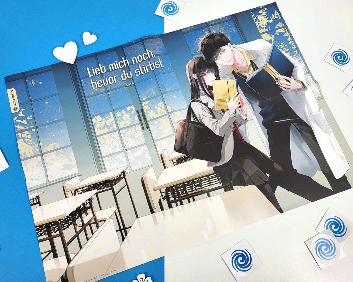 Um den Abschluss von »Lieb mich noch, bevor du stirbst« zu feiern, der im Februar mit Band 20 endet, bekommst Du aktuell gratis ein A2-Poster zu Bestellungen in unserem Webshop dazu. 😍 Nur solange der Vorrat reicht!
altraverse.de/manga/lieb-mic…