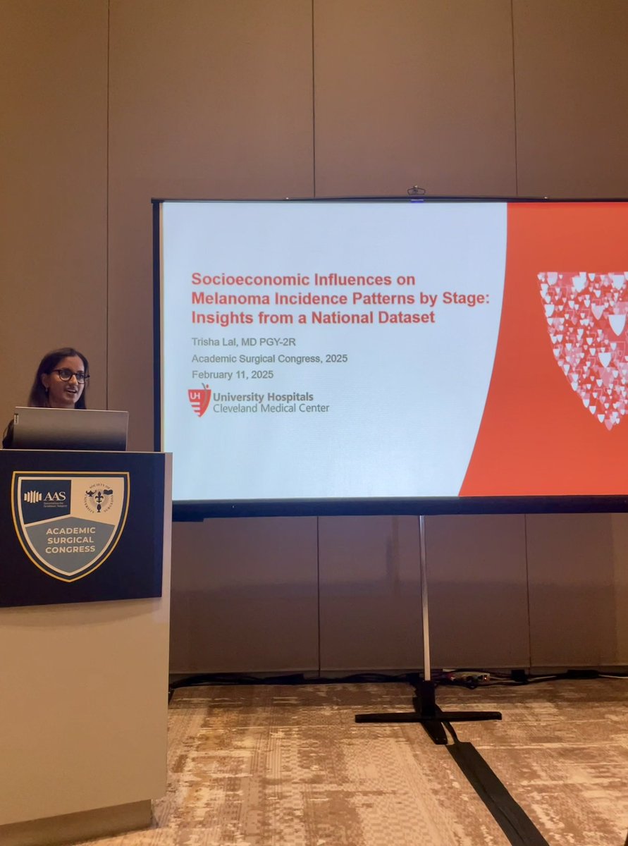 Trisha Lal, MD (@med_trisha) on Twitter photo Kicked off #ASC2025 with a quick shot on our work studying SES as a predictor of melanoma incidence by stage <a href="/AcademicSurgery/">Assoc4AcademicSurgery</a> <a href="/Richard_Hoehn/">Richard Hoehn</a> <a href="/SurgeryUH/">UH Department of Surgery</a> <a href="/UHSurgeryRes/">UH Surgery Residents</a> Kicked off #ASC2025 with a quick shot on our work studying SES as a predictor of melanoma incidence by stage <a href="/AcademicSurgery/">Assoc4AcademicSurgery</a> <a href="/Richard_Hoehn/">Richard Hoehn</a> <a href="/SurgeryUH/">UH Department of Surgery</a> <a href="/UHSurgeryRes/">UH Surgery Residents</a>