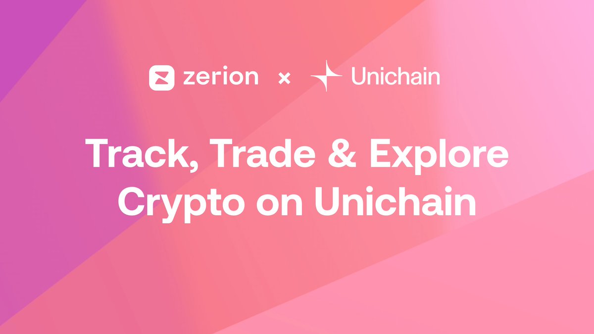 Unichain mainnet live on Zerion!

Explore <a href="/unichain/">Unichain</a>--the fast and decentralized Superchain L2 built for DeFi and cross-chain liquidity—with Zerion today:

💰 Access ERC20 tokens
📈 Track balances &amp; positions
🧾 View transaction history
🔗 Connect to dApps on the network
🔁 Native