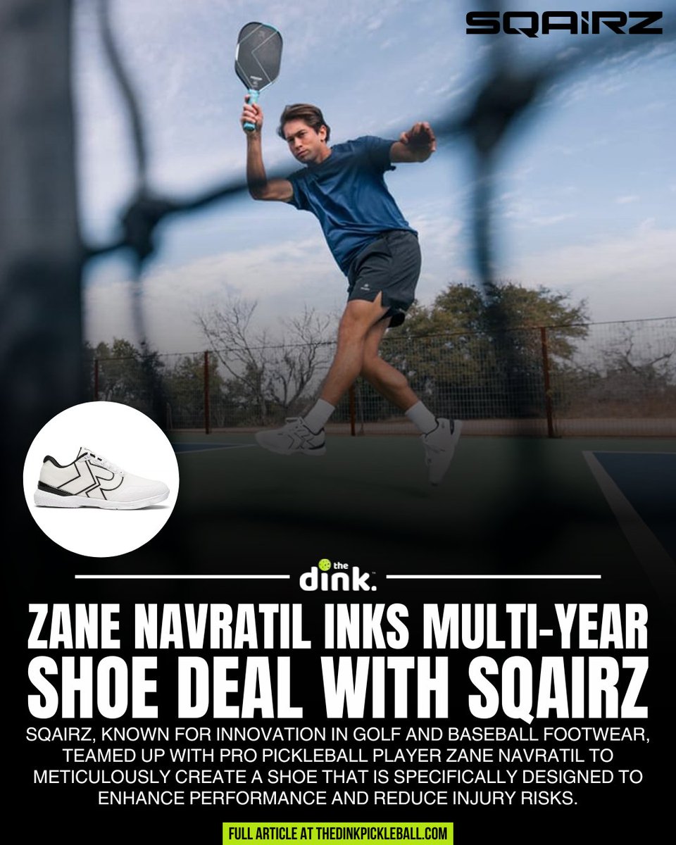 BREAKING: Pro pickleball player Zane Navratil signs with Sqairz.

thedinkpickleball.com/zane-navratil-…
