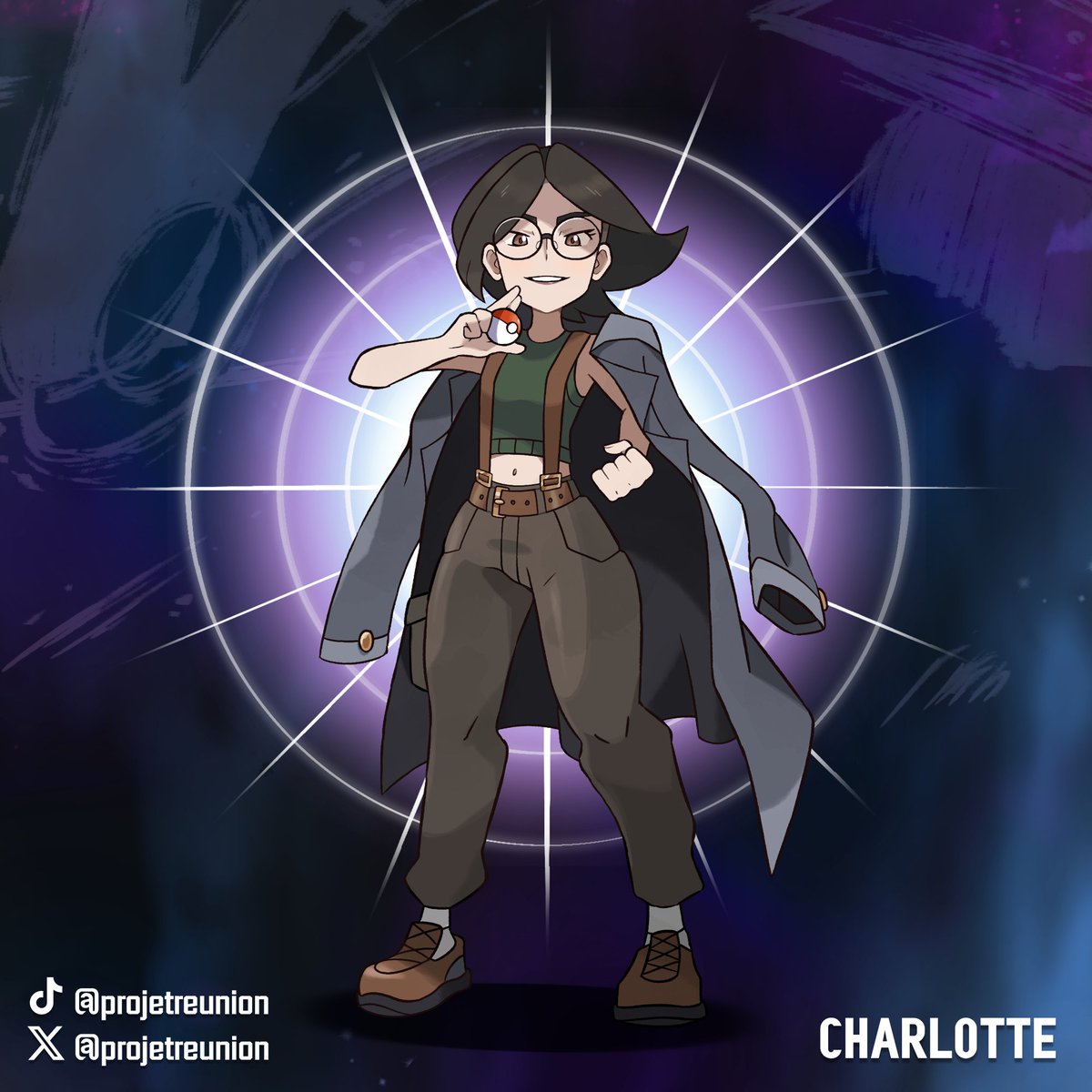 Une nouvelle héroïne apparaît à travers le multivers !

✦ Charlotte
✦ Univers Bêta
✦ Équipe Émulation
✦ Sait faire et refaire les portraits

#fangame #pokemon #reunion
art by <a href="/Brumirage/">Brumirage</a>