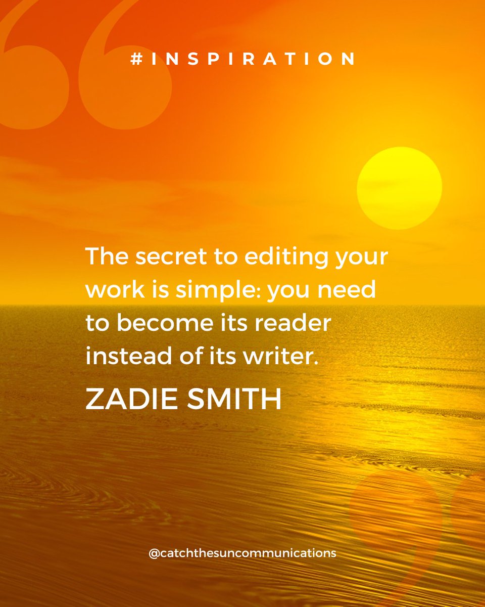sun_catch's tweet photo. Yep, Zadie. It's all about perspective.

#zadiesmith #writinginspiration #catchthesun #copywriting #editing #proofreading #aroundtheworld #aroundtheclock https://t.co/6ufzpT2GjN