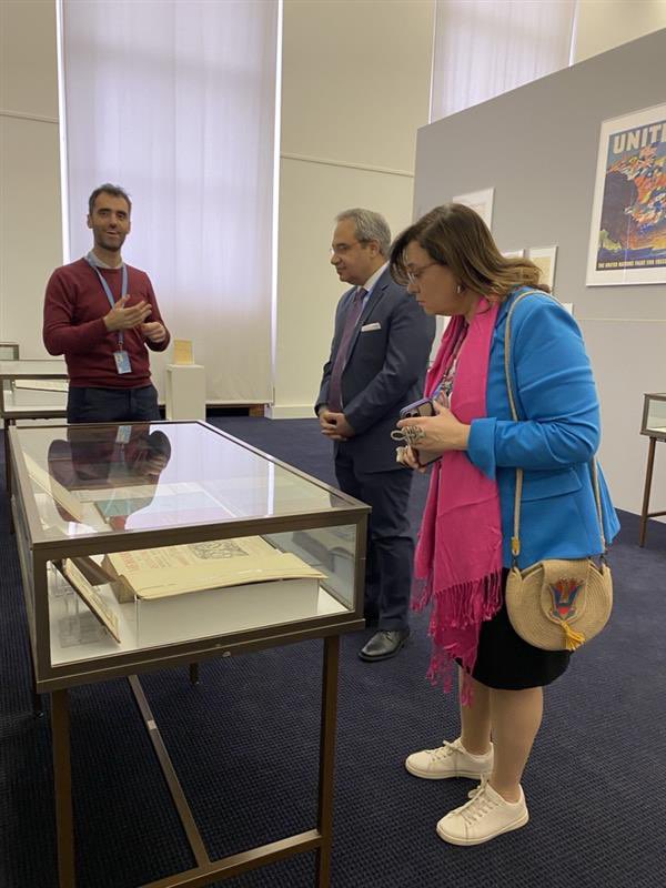 UN Library&Archives Geneva (@unoglibrary) on Twitter photo We were pleased to welcome the Permanent Representative of the Arab Republic of Egypt 🇪🇬, H.E. Mr. Alaa Hegazy, for an introductory tour of the Library & Archives and the UN Museum Geneva. Thank you, Ambassador Hegazy, for your interest in our work.
<a href="/PMEgypt_Geneva/">Permanent Mission of Egypt in Geneva 🇪🇬 🇺🇳</a> <a href="/pisanoUN/">Francesco Pisano</a> We were pleased to welcome the Permanent Representative of the Arab Republic of Egypt 🇪🇬, H.E. Mr. Alaa Hegazy, for an introductory tour of the Library & Archives and the UN Museum Geneva. Thank you, Ambassador Hegazy, for your interest in our work.
<a href="/PMEgypt_Geneva/">Permanent Mission of Egypt in Geneva 🇪🇬 🇺🇳</a> <a href="/pisanoUN/">Francesco Pisano</a>