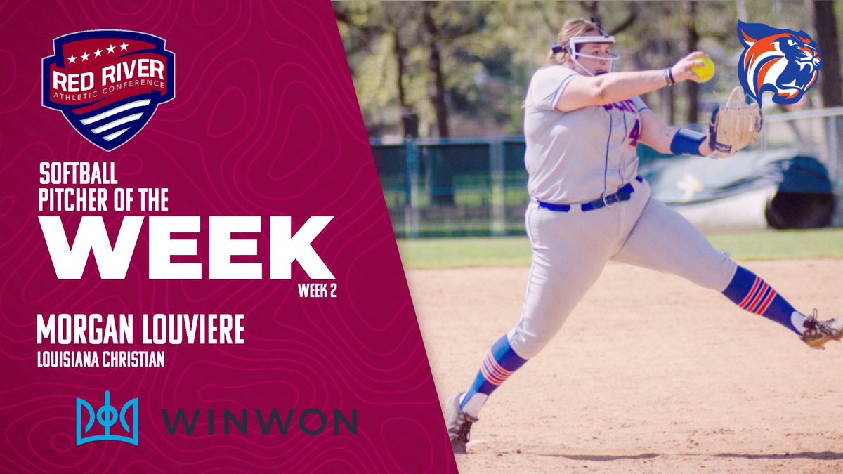 Morgan Louviere of @lcu_wildcats was named @winwontech RRAC softball pitcher of the week for Feb. 3-9. Story: redriverconference.com/general/2024-2…