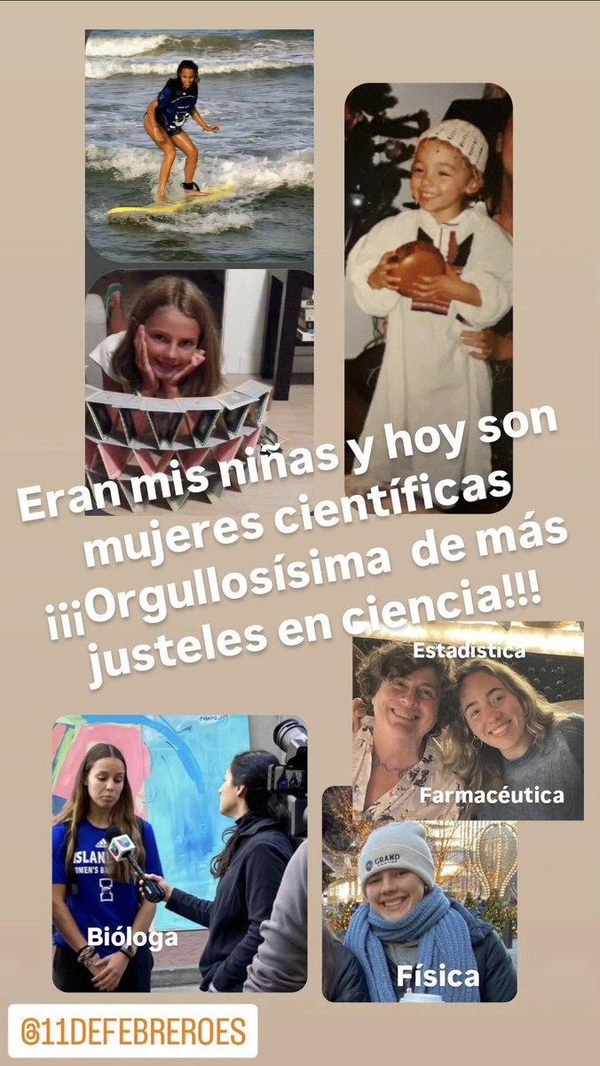 Ellas son hoy mi inspiración 😍 #DiaDeLaMujerYLaNiñaEnLaCiencia <a href="/11defebreroES/">Día Mujer y Ciencia</a> <a href="/annujustel/">Annukka Willstedt Justel</a> <a href="/JustelAlmu/">Almu Justel</a> <a href="/felitarifa/">🔍🌍</a>