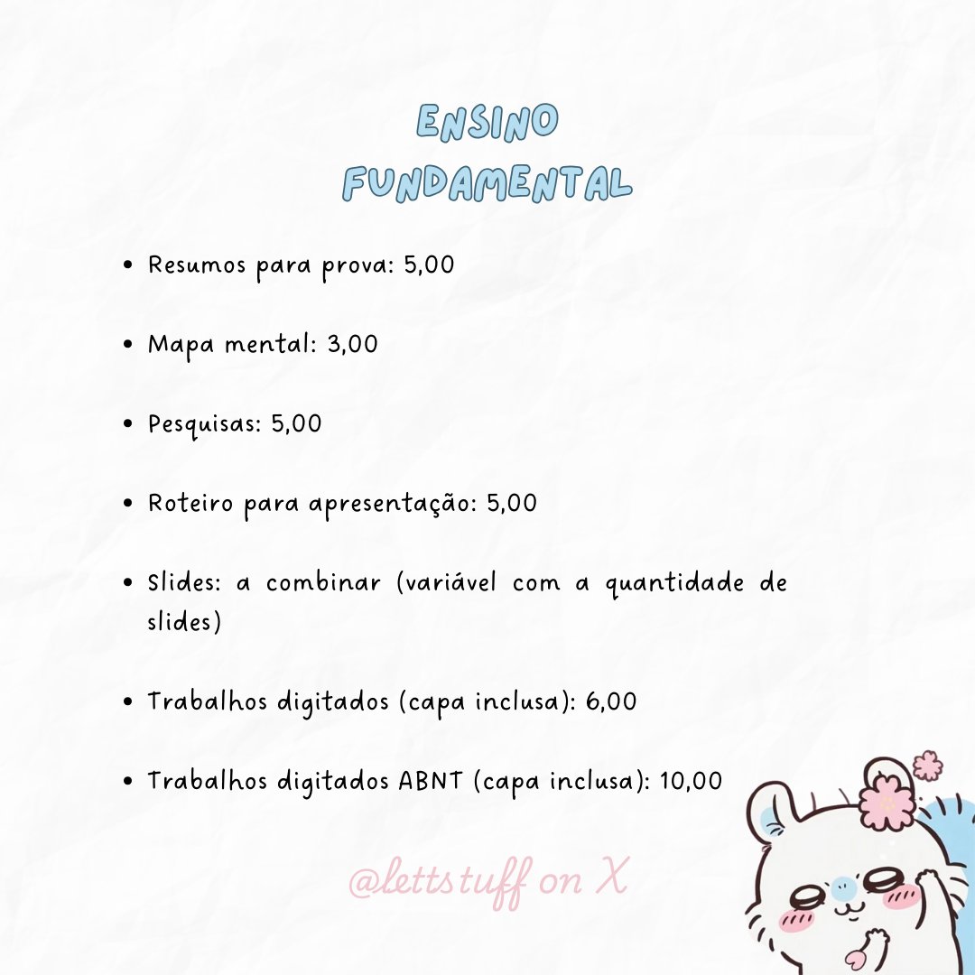 lettstuff's tweet photo. Oi gente, venho pedir ajuda com o RT de vocês!

Estou vendendo esses servicinhos como uma renda extra, já que eu venho de uma família baixa renda e preciso cuidar da minha gatinha. Também sei como é chato fazer alguns trabalhos, decidi ajudar dessa forma! (❁´◡`❁) https://t.co/RT44kP6Okp