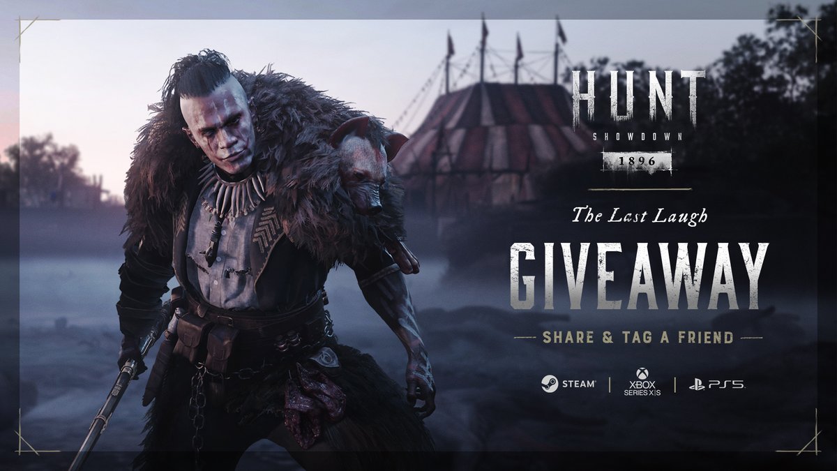 HuntShowdown's tweet image. Giveaway time!

Think you can survive The Last Laugh? Now’s your chance to win the DLC and add The Hyena to your Hunter lineup! Here’s how to enter:

🔹 RT this post
🔹 Tag a friend

Winners will be chosen soon—good luck, Hunters!