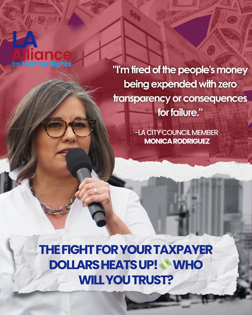 LA_Alliance4HR's tweet image. Councilmember Monica Rodriguez wants to take homeless funding away from LAHSA due to &quot;zero transparency.&quot; Supervisors Horvath &amp;amp; Barger back a new County department. Will this fix homelessness, or is it just more confusion? Share your thoughts! #LACrisis #HomelessnessSolutions
