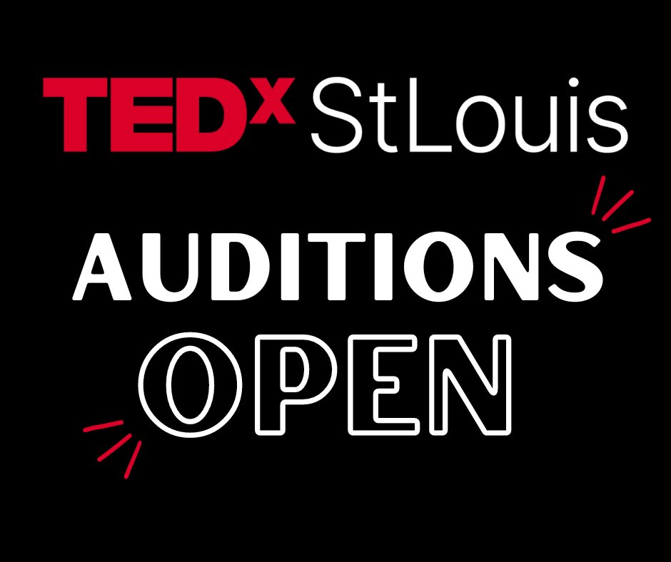 What's your Idea Worth Spreading? 
Applications are OPEN for our next #TEDx event!

The #TEDxStLouis Speaker Team will review all applications &amp; select 30 individuals to audition live on April 5th. Applications close March 1, 2025!

Apply here: tedxsaintlouis.org/becomeaspeaker

#TEDTalks