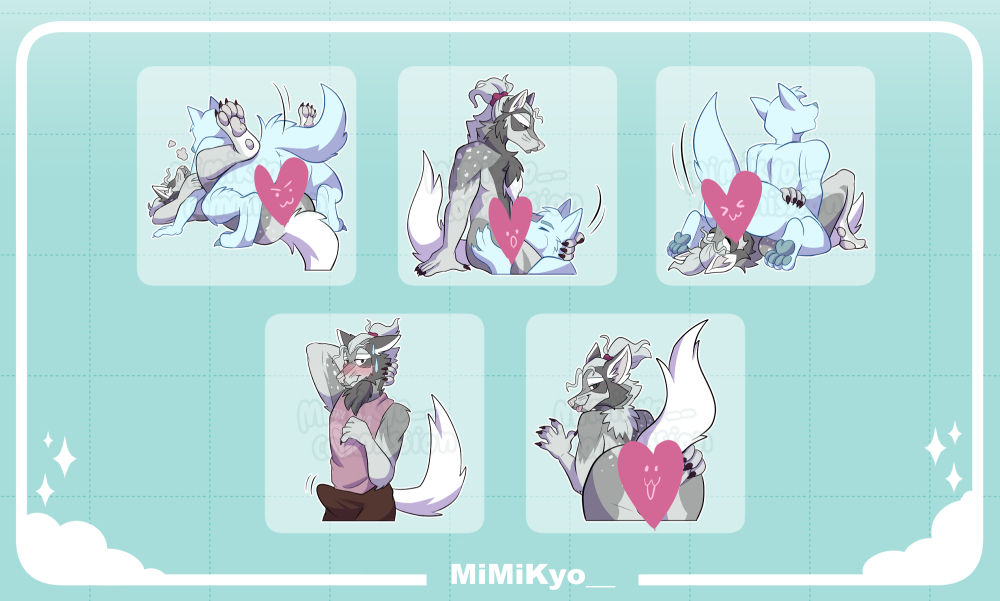 MiMiKyo__'s tweet image. (●'◡'●) #TelegramSticker #furryartist #furrycommission