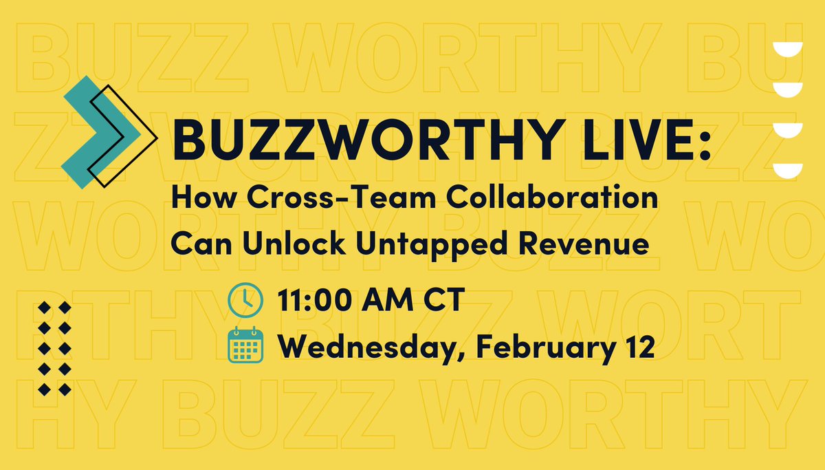 🚨 Association professionals: There’s still time to join #BuzzworthyLIVE at 11 AM CT! Learn how collaboration can unlock new revenue streams and enhance member value with ASAE’s Sue Marchese.

Join Now: info.workerbee.tv/buzzworthy-live