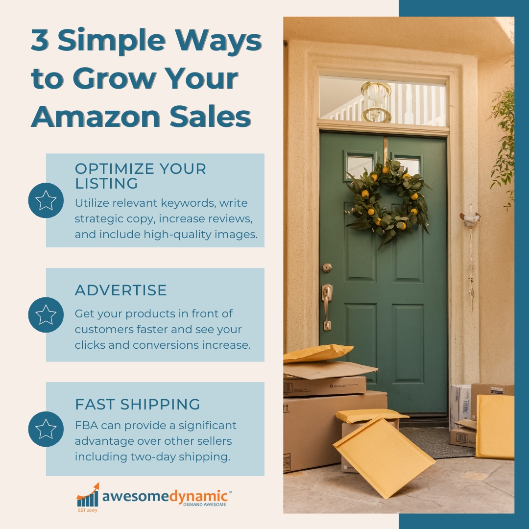 AwesomeDynamic's tweet photo. Looking to grow your sales on Amazon?

Let's chat! https://t.co/fao0iomUhc

#AmazonConsultants #AmazonSales #Ecommerce #GrowthStrategy https://t.co/26H7BJQ71h