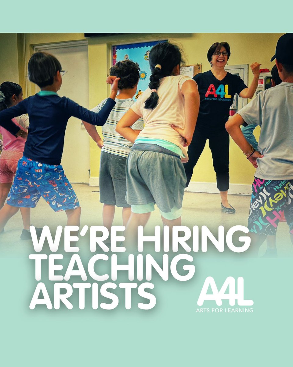 🚨 Teaching Artists Wanted! 🚨 Arts for Learning is hiring visual &amp; performing arts educators for an after-school program in Homestead, FL! 📩 Apply now: bit.ly/HiringTeaching…