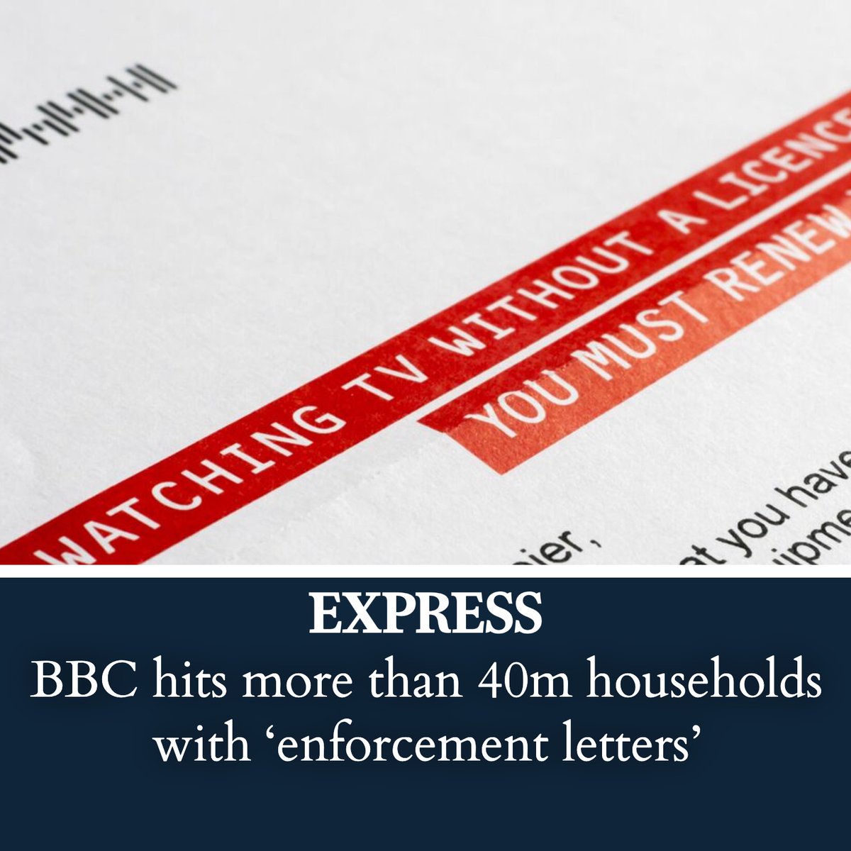 Daily_Express's tweet photo. The BBC is seemingly doubling down on efforts to enforce TV licence fees 😮
https://t.co/bgBMkY0JLy #DailyExpress #BBC #BBCLicenceFee https://t.co/bB7GgYbzlc
