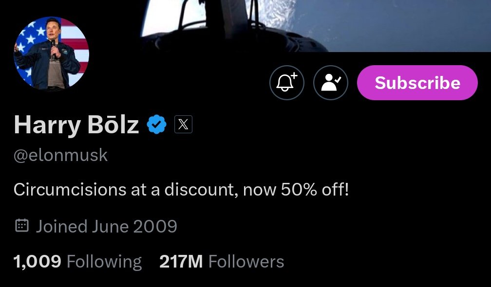 IF YOU WANT HARRY BÓLZ TO BRING BACK VINE, RETWEET THIS. GO!!!

<a href="/elonmusk/">Elon Musk</a>