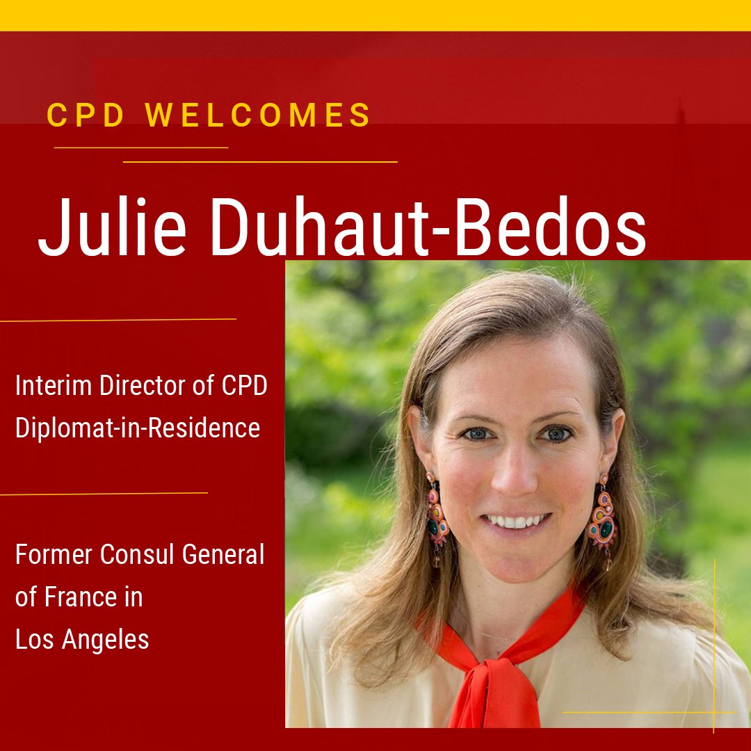 USC Public Diplomacy (@publicdiplomacy) on Twitter photo Julie Duhaut-Bedos, former Consul General of France in Los Angeles, was appointed Diplomat-in-Residence and Interim Director of CPD by Willow Bay, Dean of <a href="/USCAnnenberg/">USC Annenberg</a>. Congratulations & welcome Julie!
đź”—: bit.ly/4aQiaxf
<a href="/jduhautbedos/">Julie Duhaut-Bedos</a> <a href="/Willow_Bay/">Willow Bay</a> #ASCJ Julie Duhaut-Bedos, former Consul General of France in Los Angeles, was appointed Diplomat-in-Residence and Interim Director of CPD by Willow Bay, Dean of <a href="/USCAnnenberg/">USC Annenberg</a>. Congratulations & welcome Julie!
đź”—: bit.ly/4aQiaxf
<a href="/jduhautbedos/">Julie Duhaut-Bedos</a> <a href="/Willow_Bay/">Willow Bay</a> #ASCJ