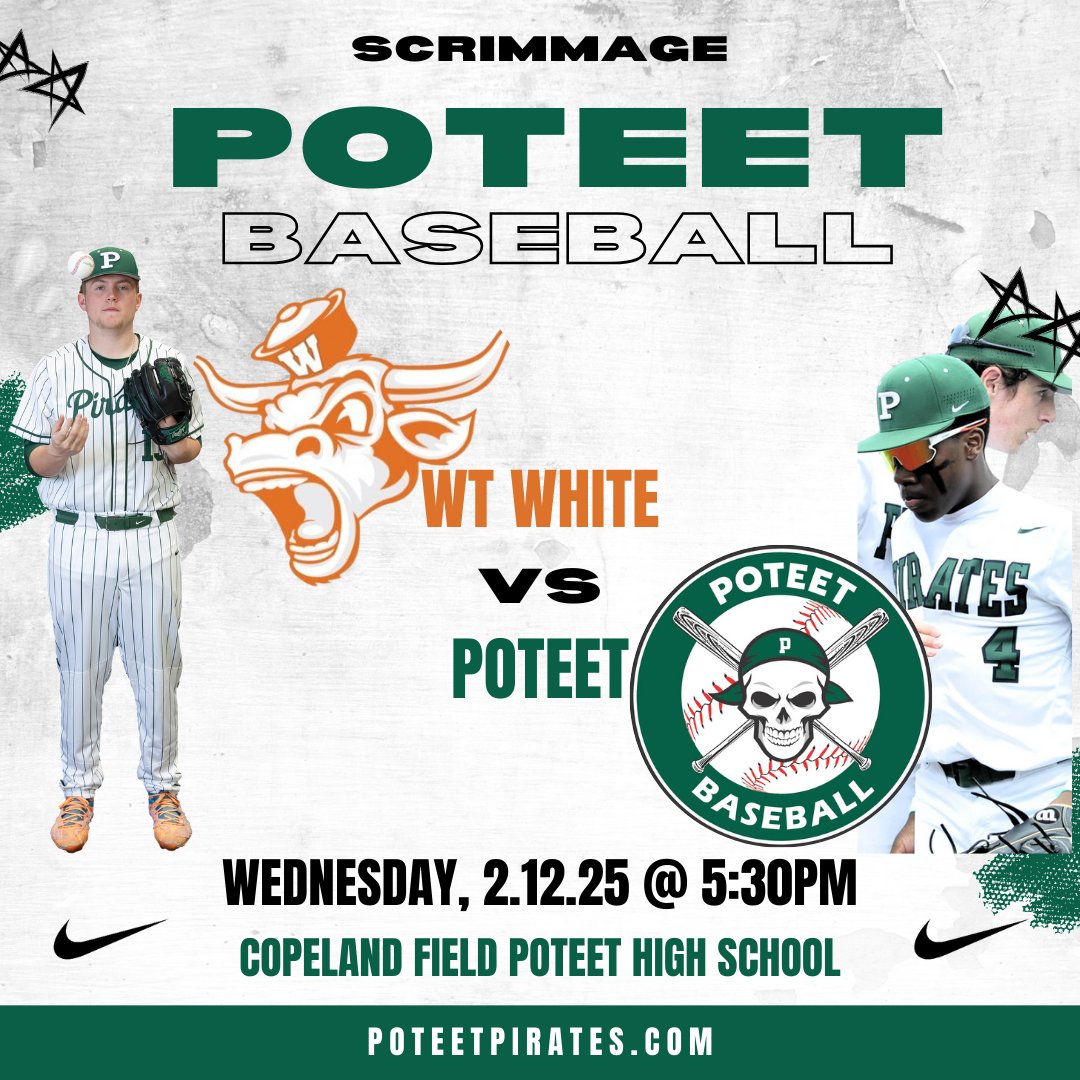 Todays scrimmage vs WT White has been postponed till tomorrow, 2/12. We will see you then! 💪🏴‍☠️