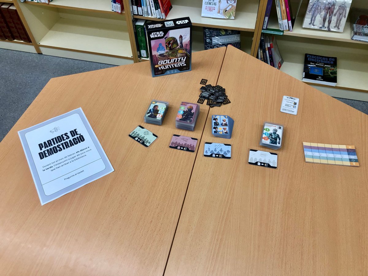 BIBimroig's tweet photo. Durant els pròxims dijous, farem partides de demostració per ensenyar-vos com es juga als jocs nous que han entrat a formar part del fons de la #bibliotecaescolar. No cal reservar! Només passeu per la biblioteca un dijous i pregunteu al bibliotecari.

@Monts_Roig_Afa
@Ins_M_Roig https://t.co/Au9vlTyU7g