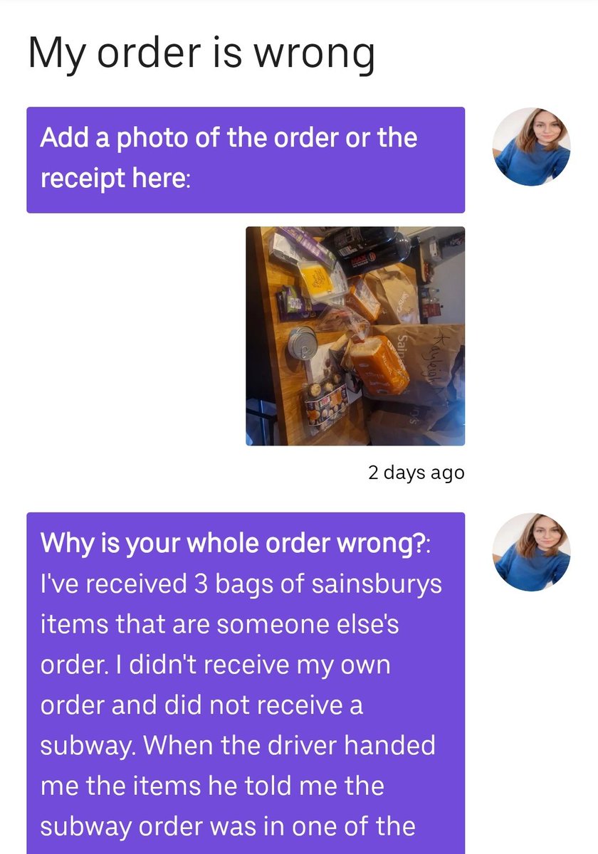 kayl_anne's tweet photo. For a big company it's infuriating that @UberEats is both poor in service, consistently allowing drivers &amp; partners to deliver the wrong thing without consequence, &amp; even poorer in customer service, refusing action despite messing up a whole order and not delivering another. https://t.co/BOCCQUwf9n
