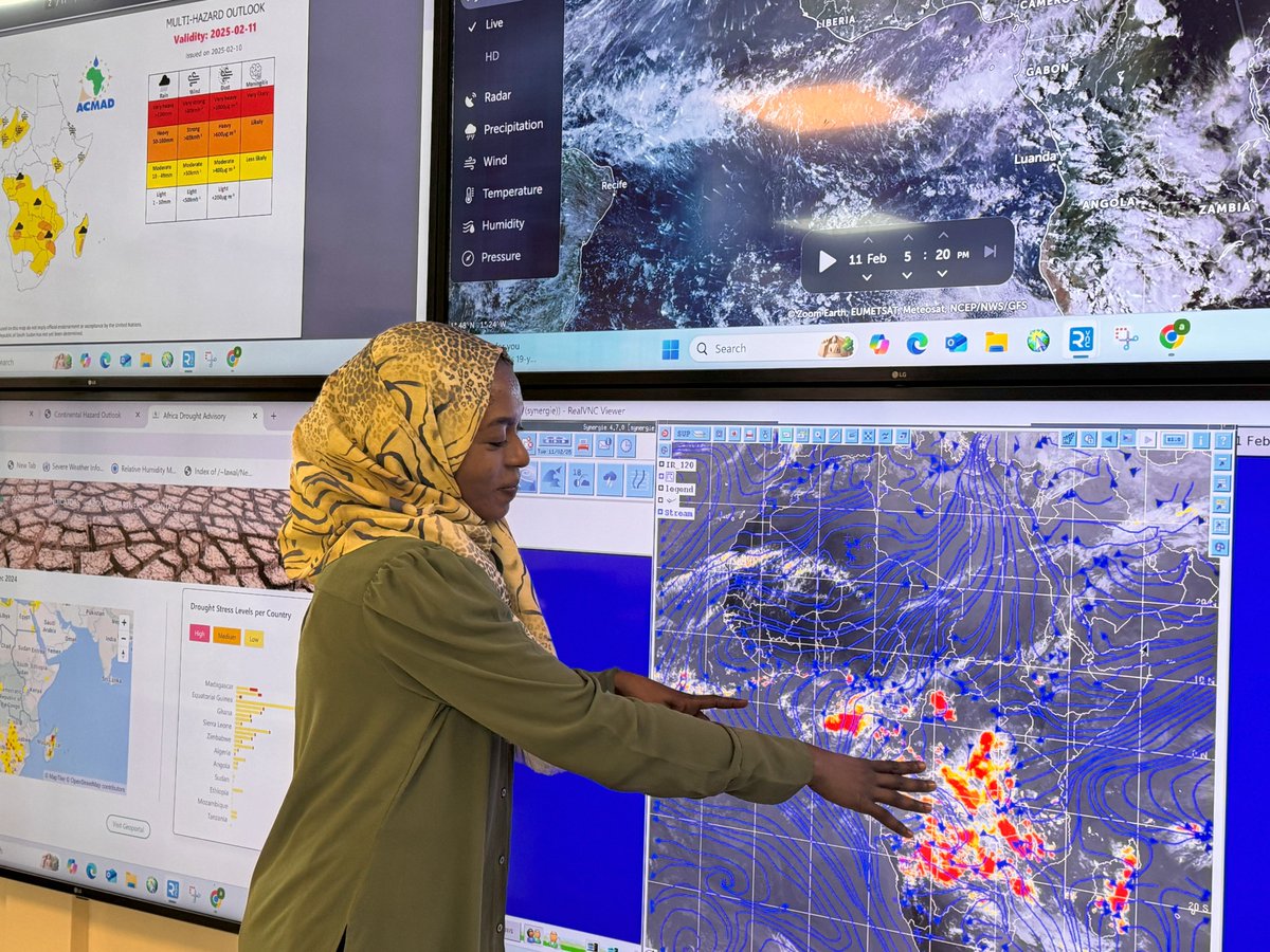 🌍On #WomenInScienceDay, ACMAD celebrates women driving #ClimateAction across Africa!From #cleanenergy innovations to #earlywarning systems, they are shaping a resilient future. Let's empower  the next generation of climate leaders💡
Story▶️bit.ly/4hPaayP
 #ClimateAction