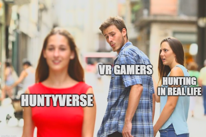 #huntyverse #meme #hunting #vrgames #virtualreality #sidequest #metaquest #metaquest3 #indiedev #gamedev #vr