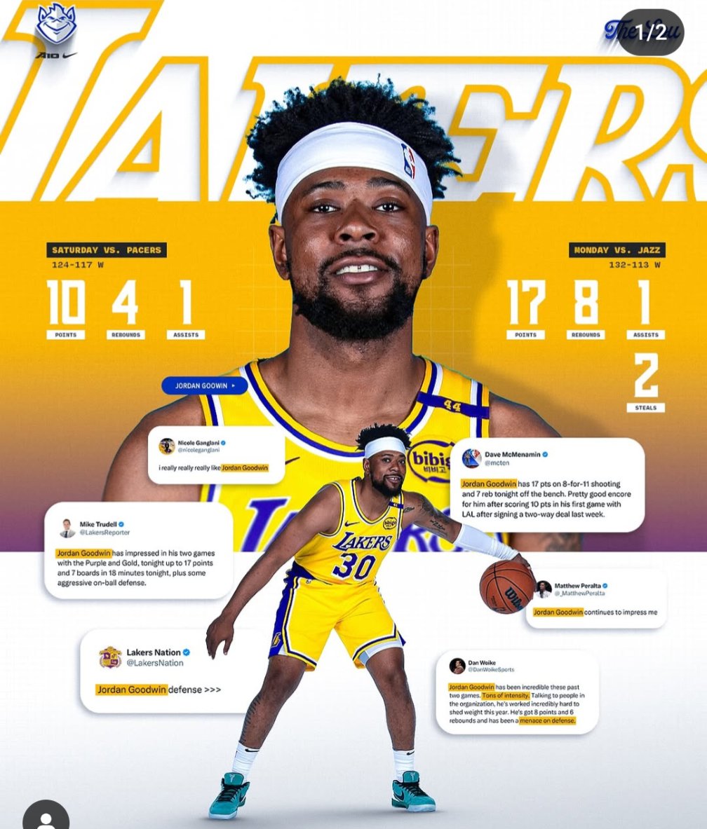 RudyGIII's tweet image. ST. LOUIS You better be paying attention. SLU legend Jordan Goodwin is doing work for the Lakers. Tune in and support St. Louis Own. #SLU #Lakers #JGood