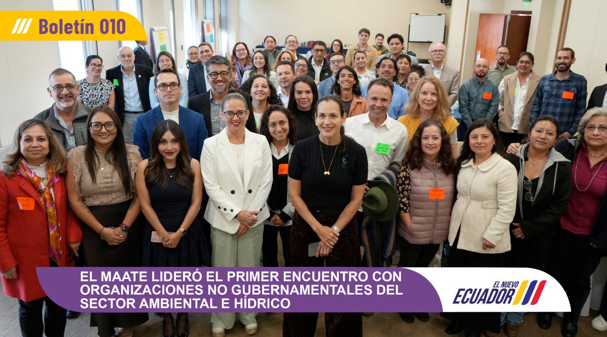 EcuadorMAE's tweet photo. 📰 BOLETÍN | El #MAATE lideró el primer encuentro con organizaciones no gubernamentales del sector ambiental e hídrico.💧

👉🏼 Más detalles, aquí: https://t.co/yGb1K5WL9o https://t.co/ptxKZuoC8W