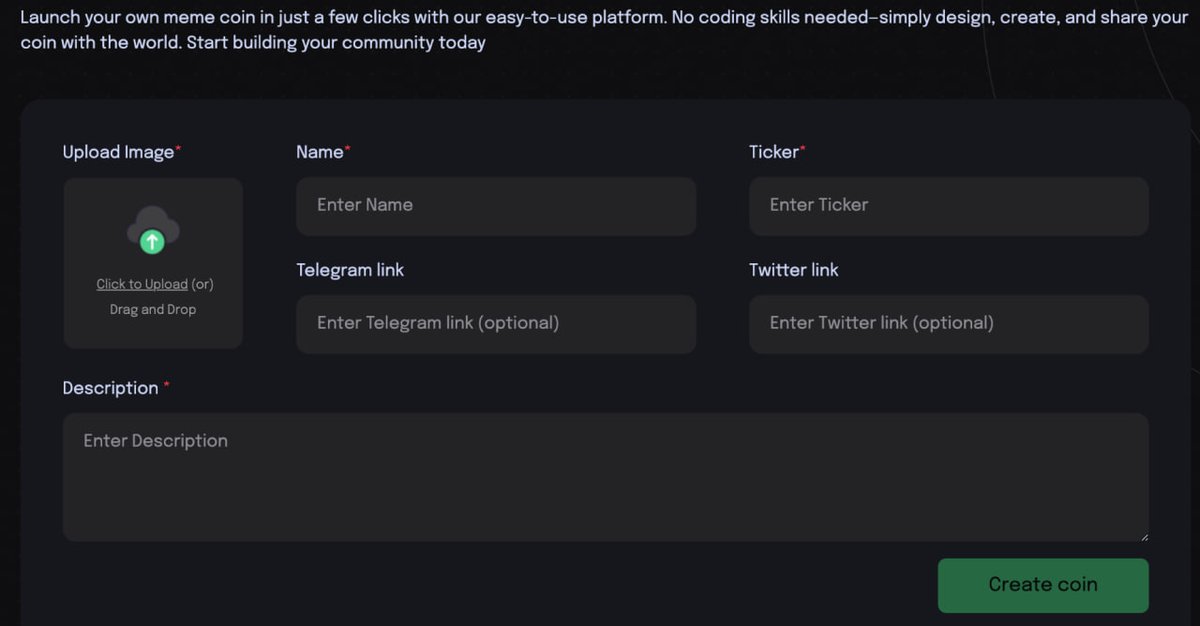 1/ Introducing the Token Creation Page on PumpGain!

PumpGain empowers users to create and launch their own tokens with a dedicated Token Creation page that guides them through the process.