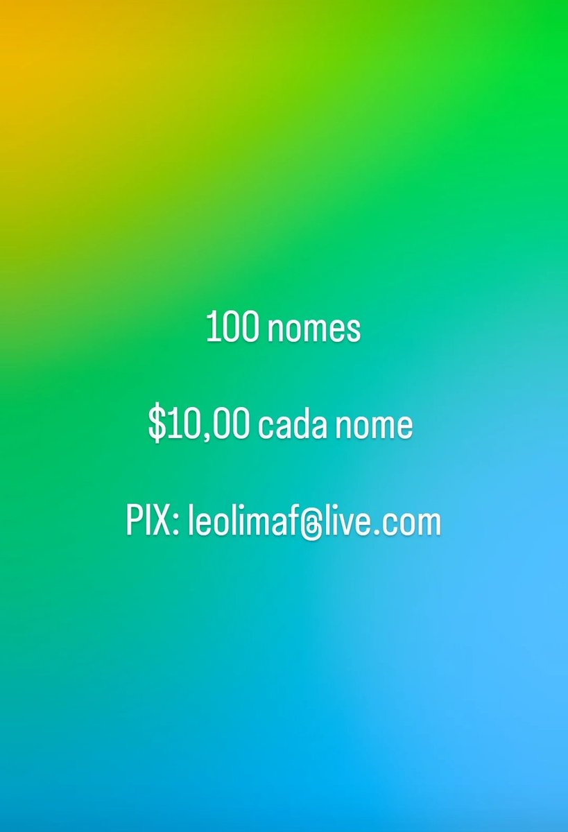 llimalf's tweet photo. Esses são os nomes disponíveis.

É só entrar em contato comigo. https://t.co/DG2RbKPCYA