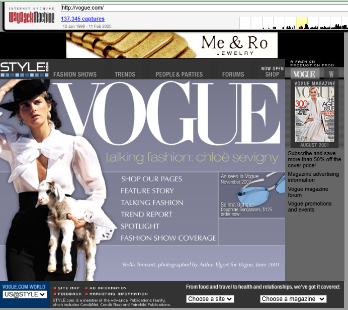 burgerarruinada's tweet photo. Vogue 2001 y Vogue 2025 #EspirituRed https://t.co/BLOte81BPt