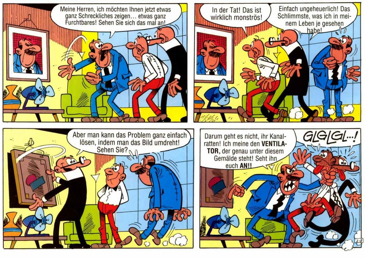 cleverundsmart1's tweet photo. Jeff und ich beweisen mal wieder, wie gut wir uns auch in der moderenen Kunst auskennen!

#cleverundsmart #comic #Ibáñez #humor https://t.co/a1gkOkJd6w