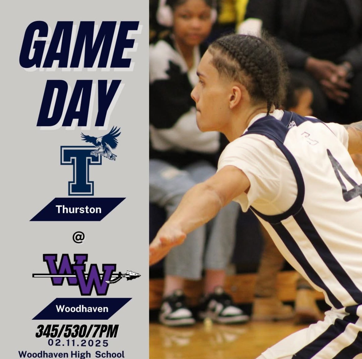 We’re excited to head back on the road tonight to take on the Woodhaven Warriors in a non-conference matchup. We’d love to have our supporters travel with us! We’ll see you there! 🦅🏀

Freshmen: 3:45pm
JV: 5:30pm
Varsity: 7:00pm
