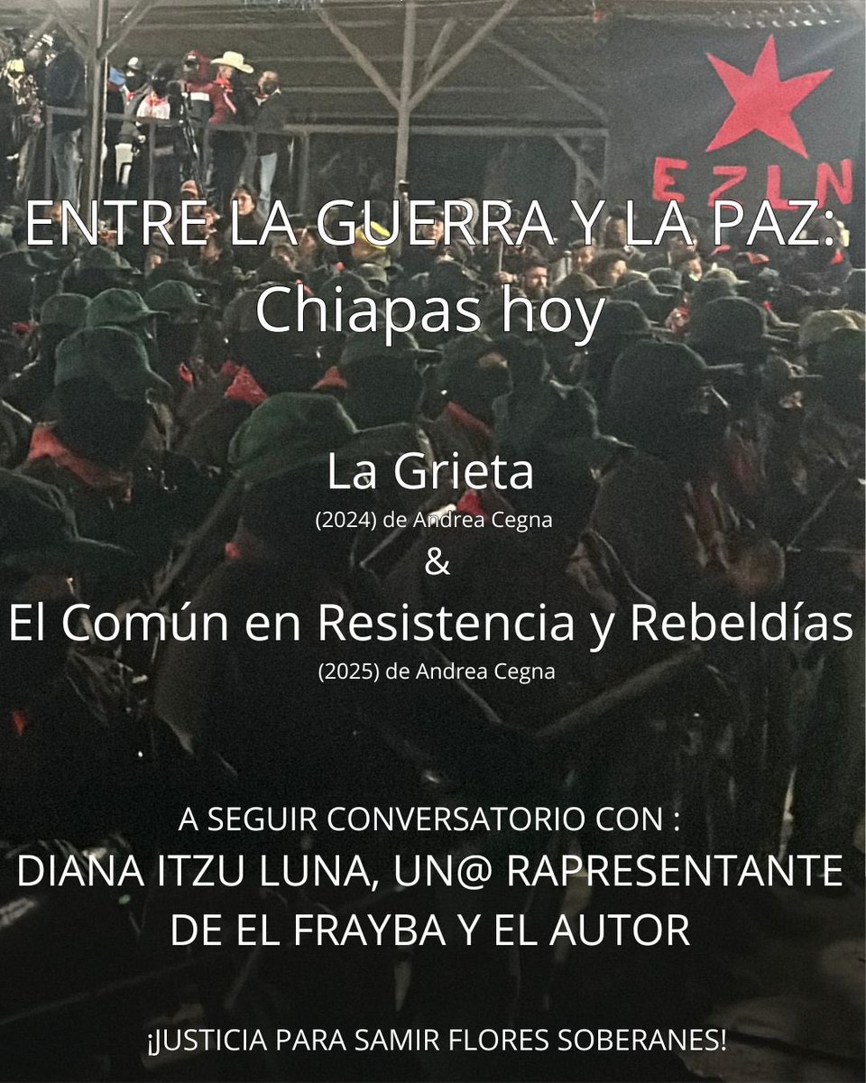 CdhFrayba's tweet photo. 𝐄𝐧 𝐀𝐠𝐞𝐧𝐝𝐚
🗓️ Lunes 11 de febrero en 📍#Kinoki, ⏰ 18:00 hrs.
Presentación de los documentales “La Grieta (2024) y El Común en Resistencia y Rebeldías (2025).
Y al terminar conversatorio. Les esperamos!!! https://t.co/VR6Zc86eiq