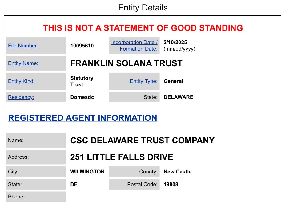 Franklin Solana Trust