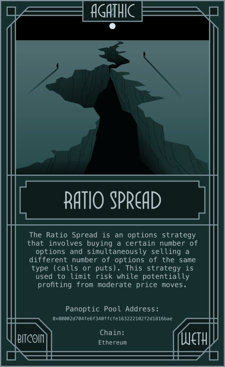 📢 New Market Created on Panoptic!

💰 Market: $WETH / $BITCOIN (30 bps)
⛓️ Chain: Ethereum
🎲 NFT Rarity: 4 - Agathic
📈 NFT Strategy: Ratio Spread

Check it out: app.panoptic.xyz/markets/Ethere…