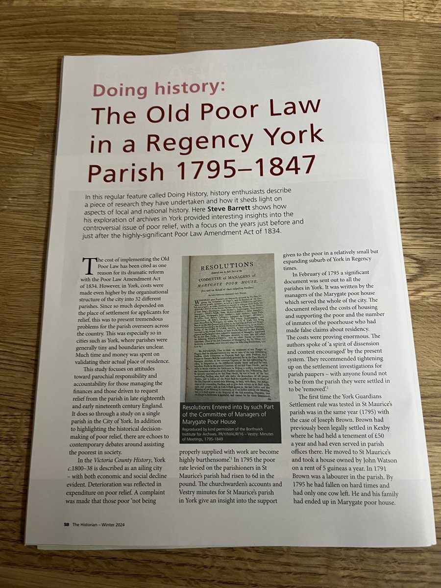 York Family History (@yorkfhs) on Twitter photo If you are a member of <a href="/histassoc/">Historical Assoc</a> and a local historian you might like the article our very own <a href="/stevegbarrett/">Steve</a> has written on the old poor law in a York parish. Loads of great articles in the latest edition of the mag. <a href="/RegencyNights/">The Backstreet Regents</a> <a href="/BALHNews/">BALH</a> If you are a member of <a href="/histassoc/">Historical Assoc</a> and a local historian you might like the article our very own <a href="/stevegbarrett/">Steve</a> has written on the old poor law in a York parish. Loads of great articles in the latest edition of the mag. <a href="/RegencyNights/">The Backstreet Regents</a> <a href="/BALHNews/">BALH</a>
