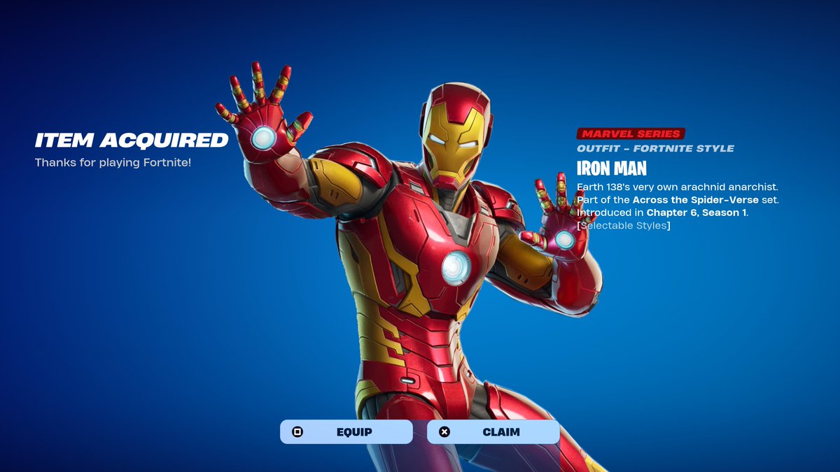 Fortnite Iron Man Skin Giveaway

To Enter: 
❤️♻️ LIKE &amp; RETWEET
📲 FOLLOW <a href="/FortniteFNLK/">Fortnite Leaks 🕜</a> <a href="/braniyt/">brani</a> 
🛑 SUBSCRIBE youtube.com/brani
🎙️JOIN DISCORD discord.gg/HtPVfVD
✅ COMMENT “DONE”

USE CODE ‘FNLK’ #ad