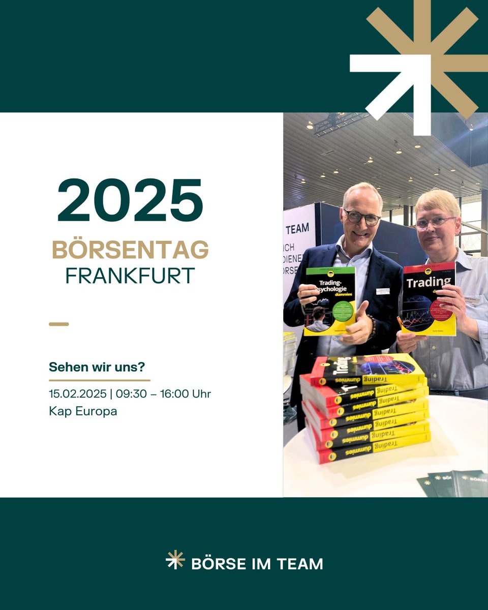 Börsentag Frankfurt – Dein Trading-Highlight im Februar 2025!
Du triffst uns am gemeinsamen Stand von Börse im Team und ActivTrades Deutschland im Kap Europa. Dich.
Ein Tag voller Insider-Wissen und Trading-Inspiration.

#trading #investing #boerse #traderlife #TradingTips