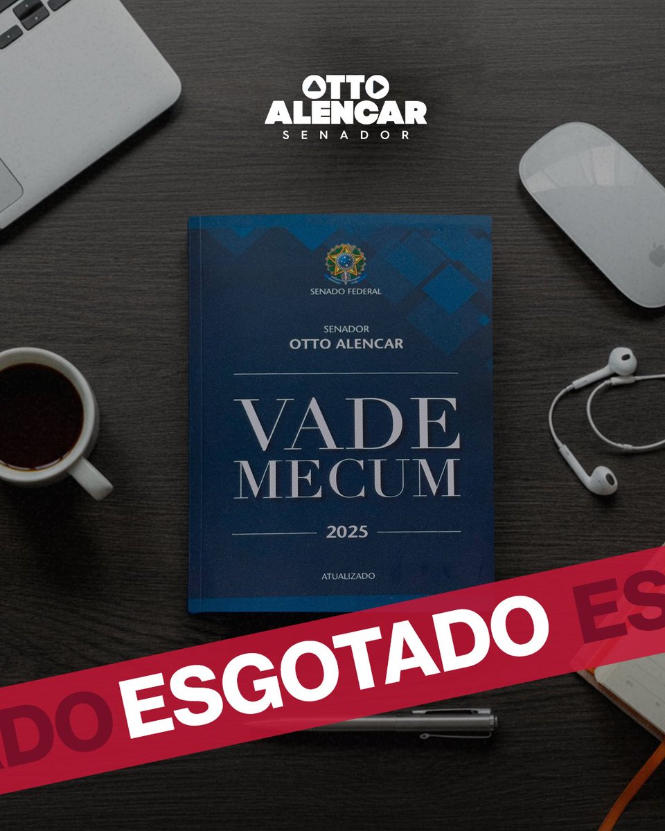Exemplares esgotados.
#OttoAlencar #SenadorOttoAlencar
