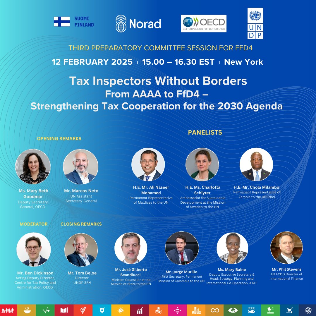 📢 Join us at the 3rd #FfD4 PrepCom for the @TIWB side event!

Hear from experts on scaling @TIWB’s impact, focusing on funding, capacity, &amp; institutional support, as we head towards the FfD4 in Seville.

📅 Feb 12 | 15:00 EST
📍 UNHQ, Conf. Room E, NY
🔗 forms.office.com/e/5UPep5ibng